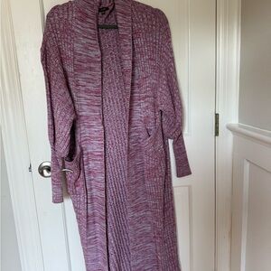 AFRM Purple Knit Open Cardigan